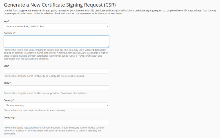 Cara Pembuatan Certificate Signing Request (CSR) di cPanel - CloudAja ...