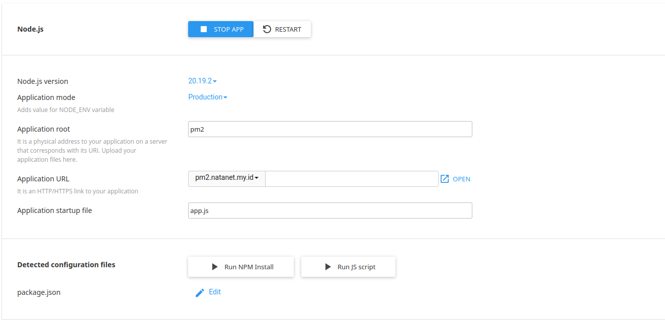 Deploy Aplikasi Node.js Dengan pm2 di cPanel