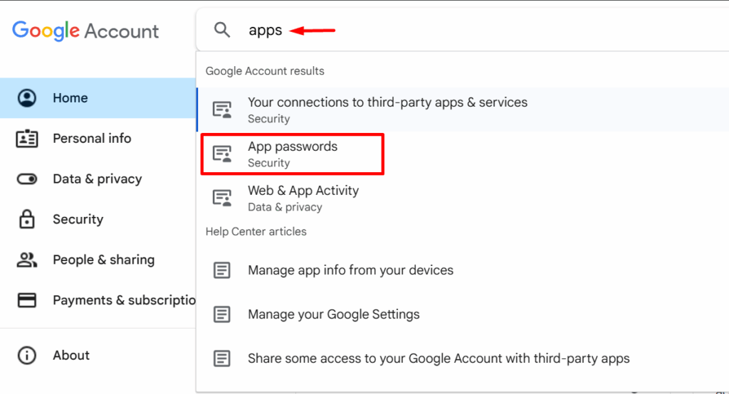 app password google